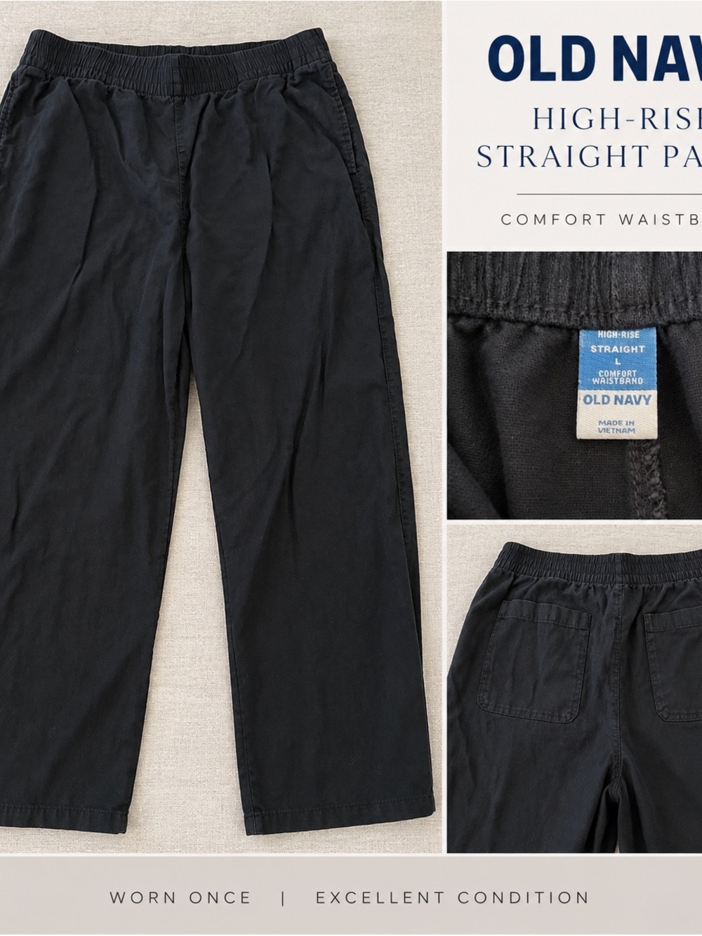 Old Navy Women’s High Rise Straight Comfort Waistband Pants